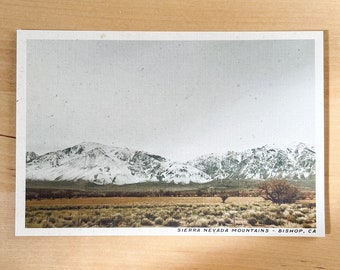 Sierra Nevada Mountains Vintage-Inspired Travel Souvenir Postcard