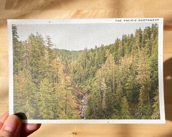 Pacific Northwest Vintage-Inspired Travel Souvenir Postcard