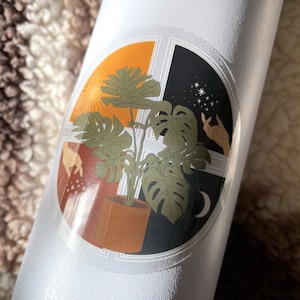 Monstera Magic Transparent Sticker