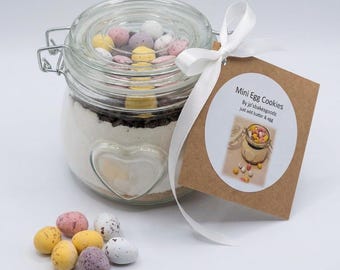 Chocolate Mini Egg Cookie Mix Jar, Home Baking Gift