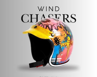 Casco SLIMHEAD 500tx “ABSTRAK” personalizado: diseño abstracto único, hecho a mano, ligero.