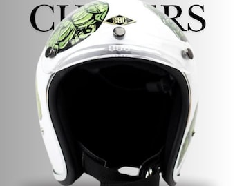 Custom Helmet SLIMHEAD 500TX “Comic Style” – Retro Vintage Biker Style