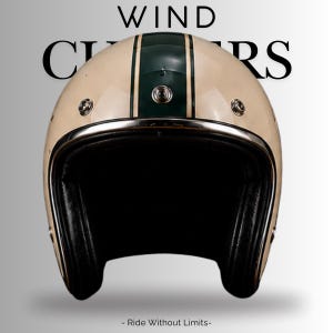 Capacete personalizado meio rosto “Heritage Racer” – Capacete retrô