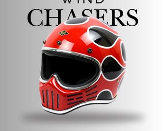 Custom M30 Helmet Red Flame Design | Hand Painted Motorcycle Helmet