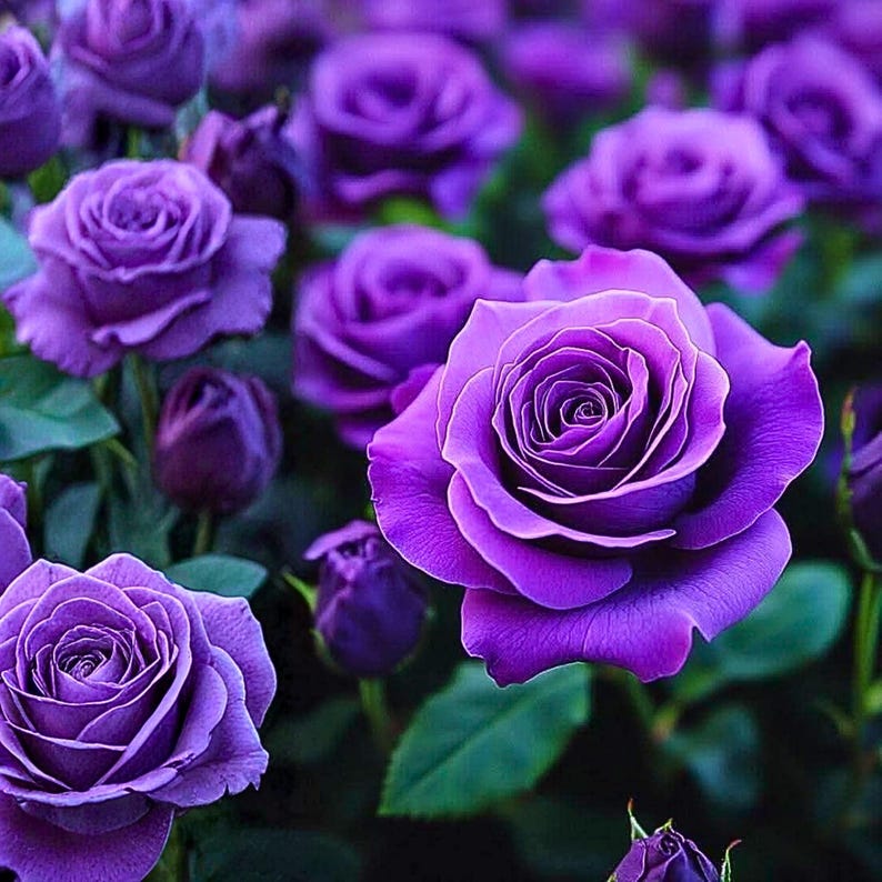 20 Rare Purple Rose Seeds Unique Garden Rose Variety Easy Growing Non ...