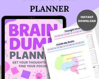 Brain Dump Planner | Digital Planner Pages - Cyberplanit