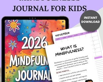 2026 Mindfulness Journal for Kids | Self-Awareness Planner for Children by Cyberplanit