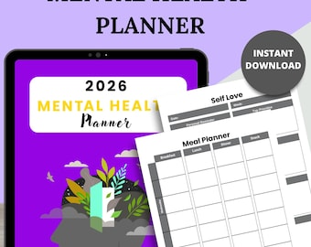 2026 Mental Health Planner | Mindfulness & Mood Log | Printable Daily Planner by Cyberplanit