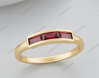 Vintage Ruby Ring 925 Sterling Silver July Birthstone Engagement Ring