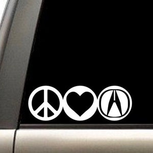 Peace, Love and Acura decal