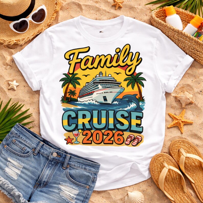 Family Cruise 2026 PNG Bundle | Vacation Trip PNG | Cruise Squad Design ...