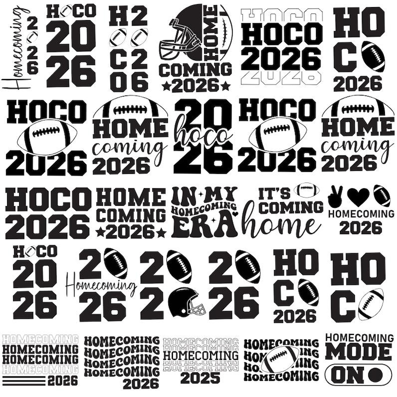 Hoco 2026 SVG Bundle, Hoco SVG PNG, Football High School Svg Png ...