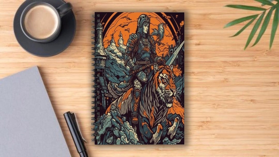 Fantasy Warrior Spiral Notebook for Writers – Armored Knight Journal ...
