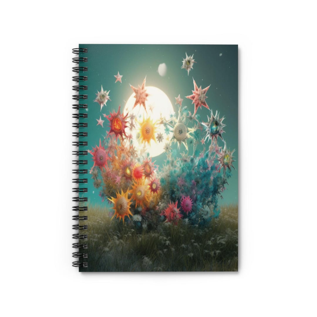 Whimsical Floral Spiral Notebook – Dreamy Journal for Students, Artists ...