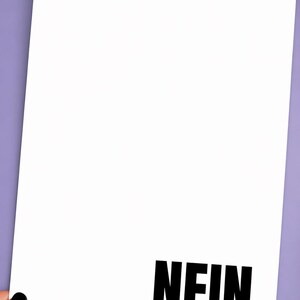Minimalistische Postkarte, Geschenkidee Freund, mit einem Wort ,schwarz weiß, Typografie Karten, schlicht, modern, Deko, Geschenk, Statement