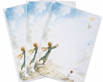 Little Prince Stationery Set, 10 sheets on linen paper, A4 | Watercolor writing paper | Letter paper | Gift set | Journaling paper