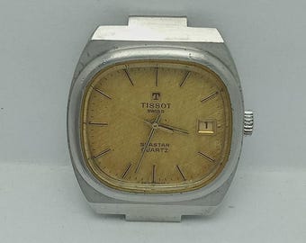 ティソ シースター クォーツ 140640 ヴィンテージ メンズ腕時計 部品取り
