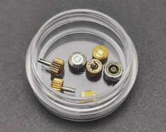 Omega lot of 7 Golden and Silver Color Mix Crown for Parts