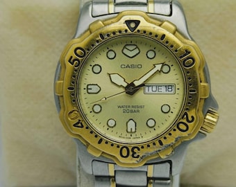 Casio Marlin Quartz MD-731 Divers 709 Day/Date Vintage Men’s Watch