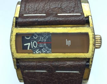 Vintage Directime Jump Hour Watch: Lip Baschmakoff, Swiss Made, 33mm