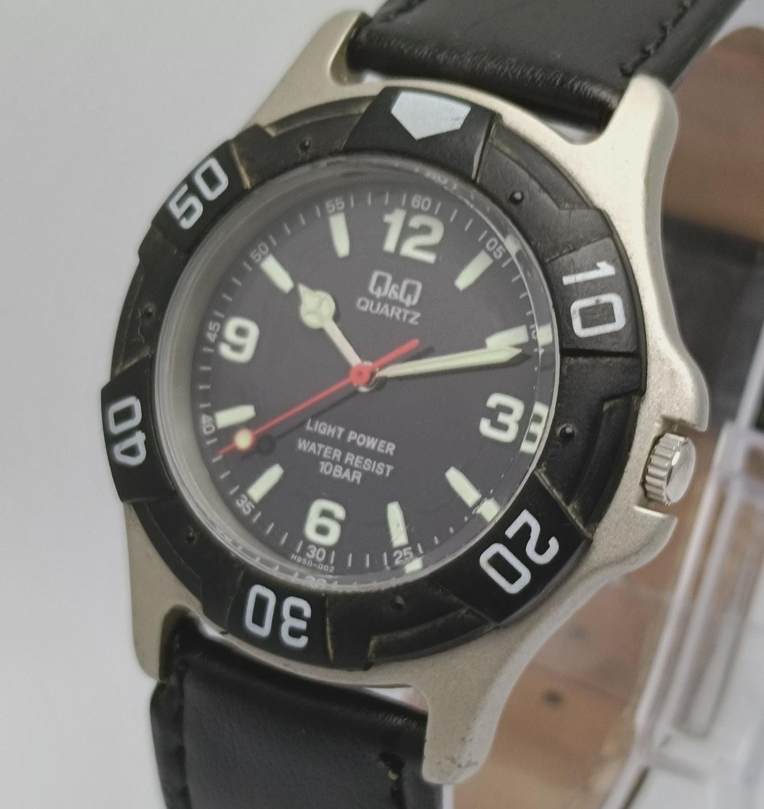 Citizen Q&Q Light Power Solarmate H950J002 Quartz Diver Vintage 