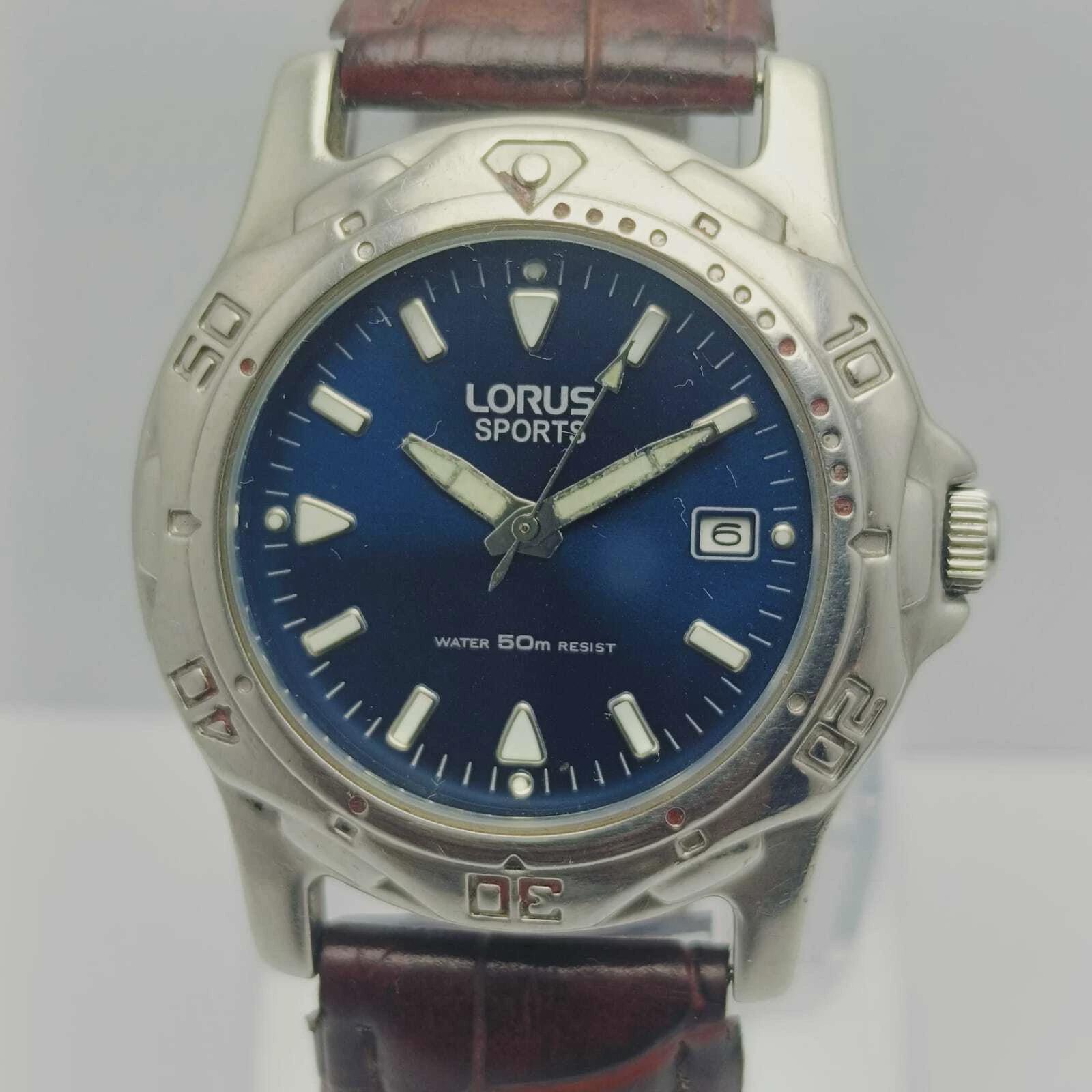 Seiko Lorus Sports VX32-X227 Blue Dial Vintage Men's Watch - Etsy