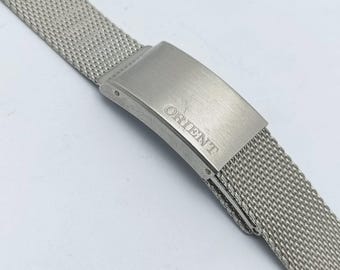 時計バンド　ステンレススチール製ブレスレット1970年代　ヴィンテージウォッチ ヴィンテージ 18 mm メンズ腕時計 スチールブレスレット 70年代。NOS