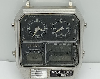 Citizen Quartz 8988-001971 Ana Digi Vintage Men's Watch for Parts
