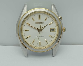 Seiko Kinetic 5M42-0H20 Quartz Vintage Men’s Watch For Parts