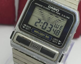 Vintage Collectible Casio Melody Alarm 82H108 Alarm Men' Watch