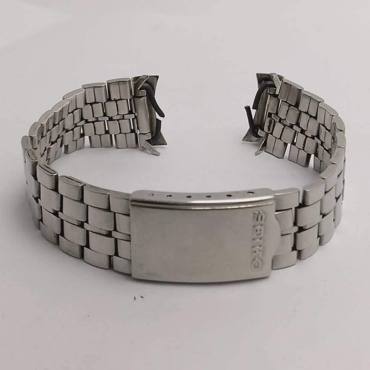 Bracelet Montre Seiko Homme 18 Mm Bleu Grain Crocodile - Neuf Sans étiquette