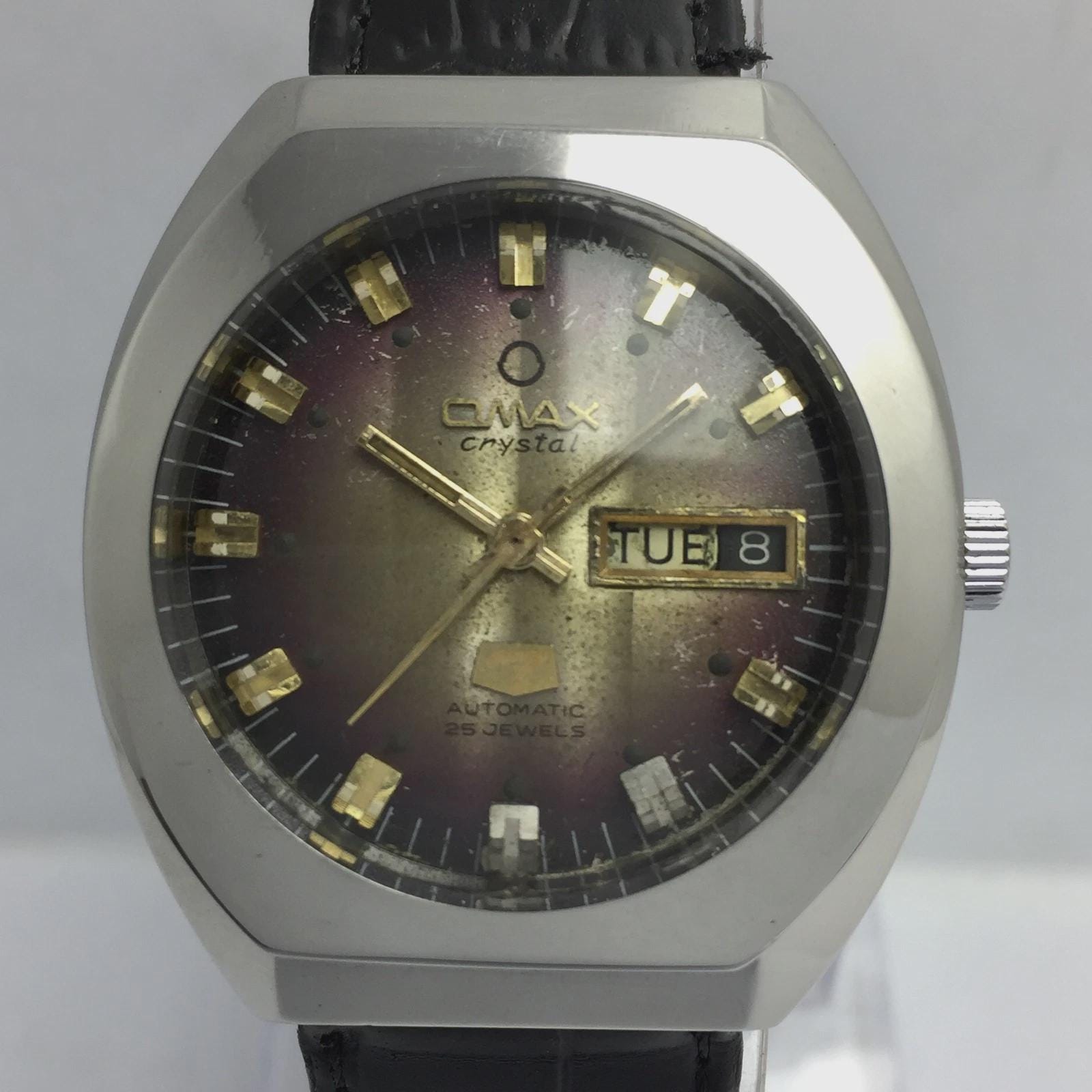 OMAX Crystal 7 Day/date Automatic Vintage Men's Watch - Etsy