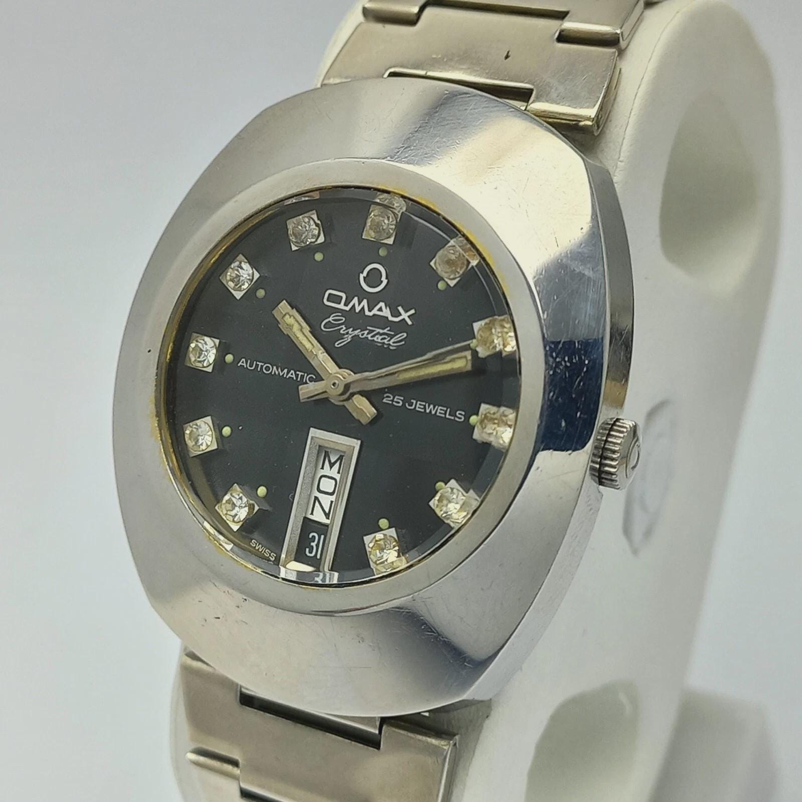 ◆Omachi◆ Omax Crystal 28-35202 Day/date Vintage Men's Watch - Etsy