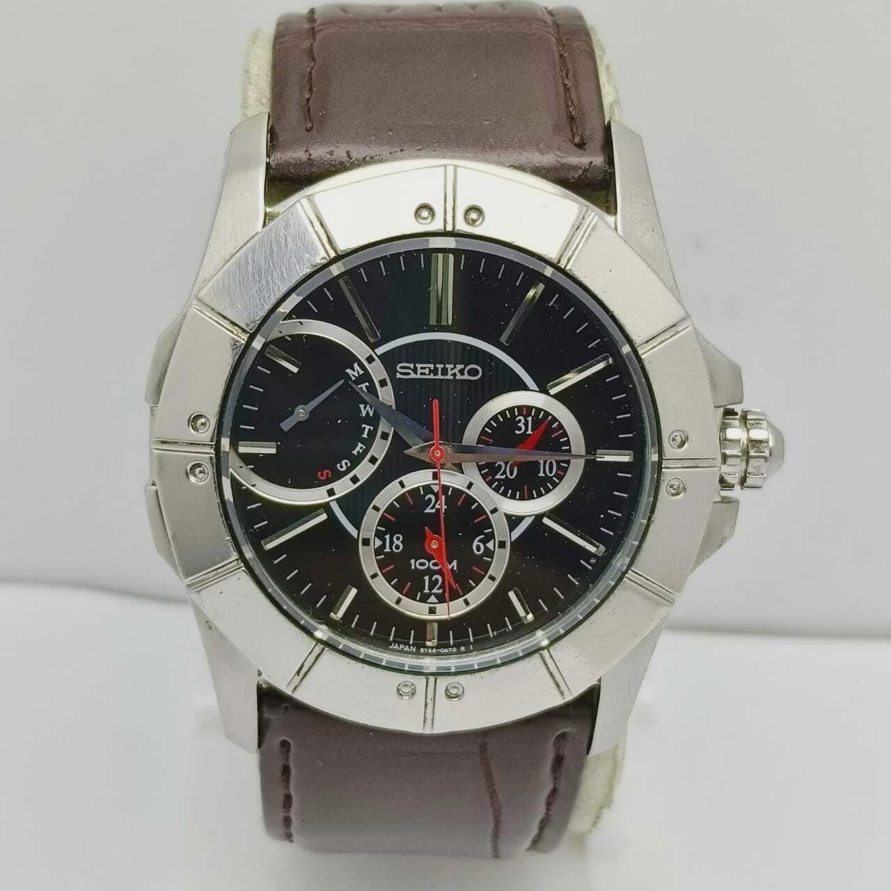 Seiko Lord Retrograde Date 5Y66-0AR0 Black Dial SNT027 Vintage