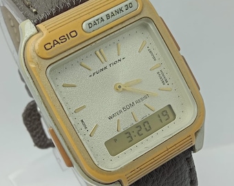 Casio Funk Tion Databank FKT-100 Ana-Digi 785 chronograaf vintage horloge