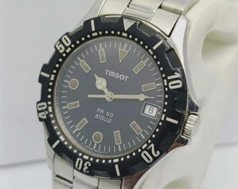 Relógio de mergulho vintage masculino Tissot PR 50 Atollo J185/285K