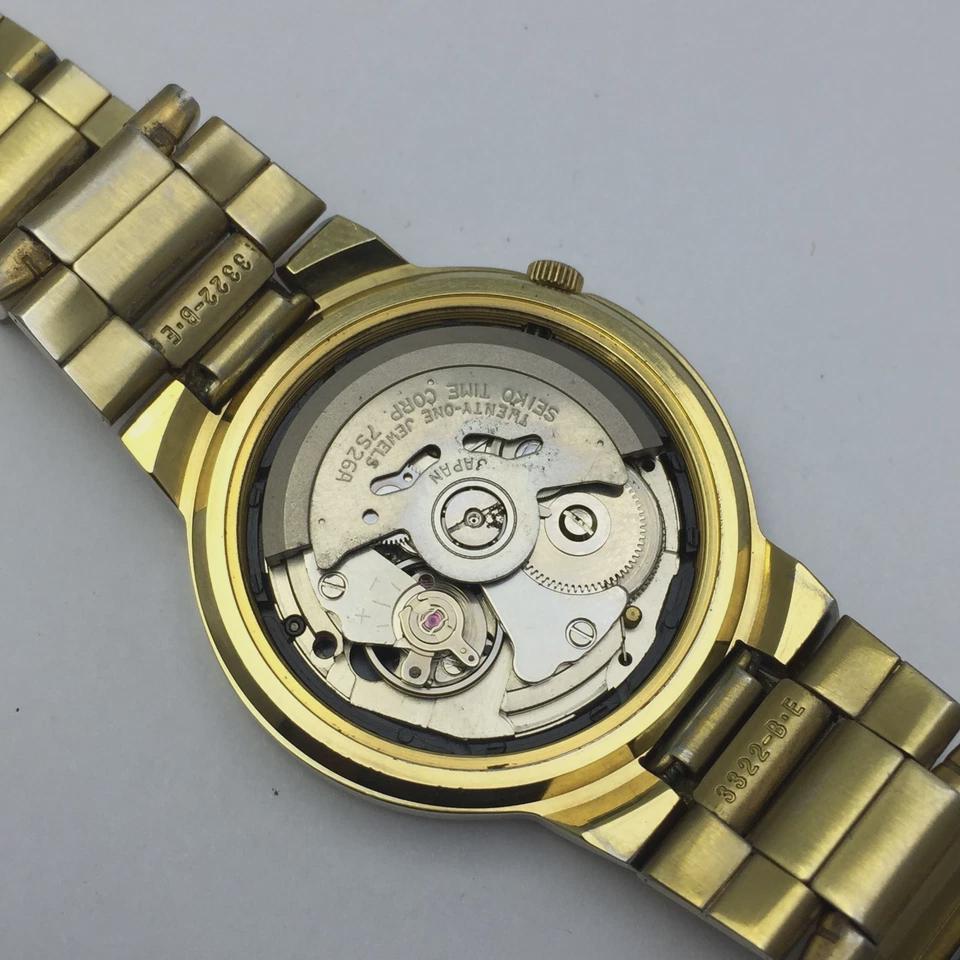 Seiko 5 Automatic 7s26-02n0 Day/date Gold Tone Vintage Men's Watch