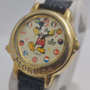 Musical Mickey Mouse Watch With Flags - Etsy display picture 3