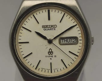 Seiko Type II Quartz 7546-810A Day/Date Vintage Men’s Watch