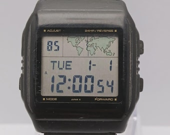 RARE Casio 50QS-17 3 BUTTON Led Digital Watch Fully Working Japan