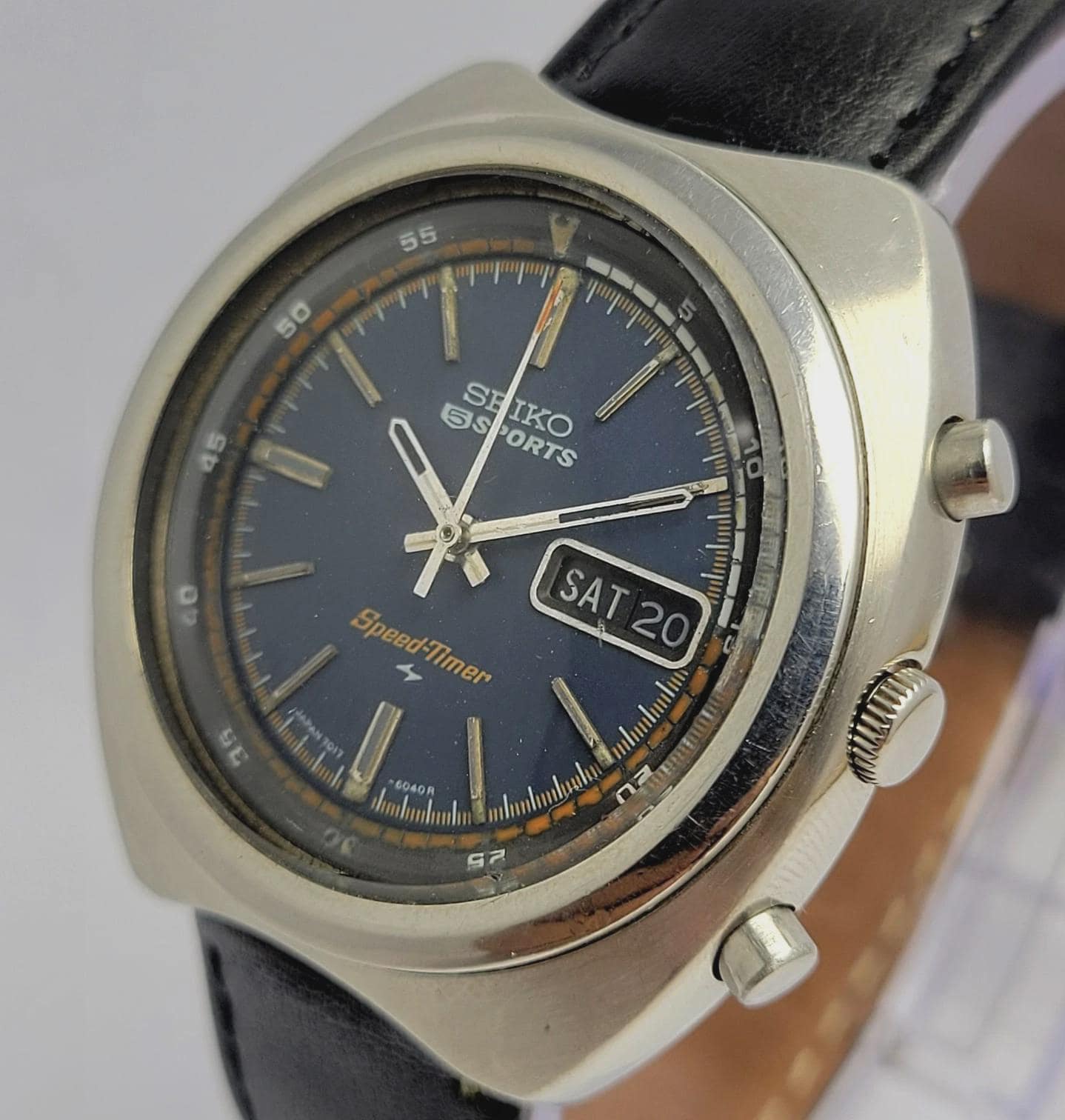 Montre Vintage Seiko 5 Sports Speedtimer 7017-6040 - Référence 6040R - Occasion