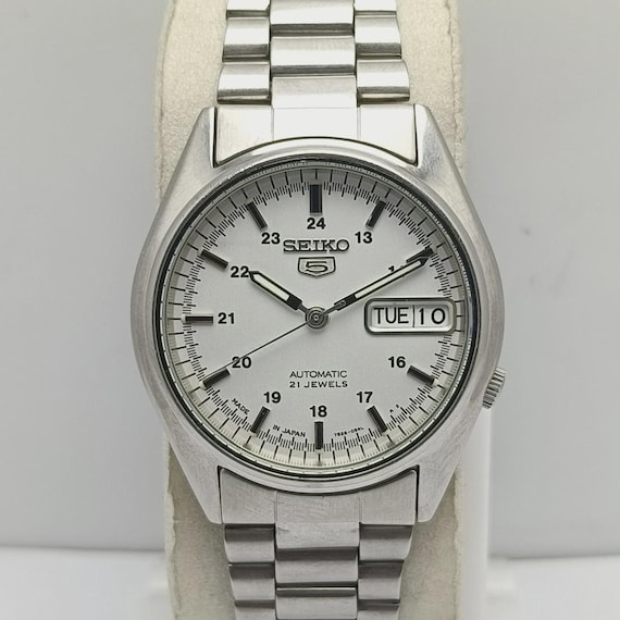 Seiko 5 Automatic 7S26-6000 Railway Time Day/date Vintage Men's