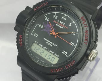 Casio Alti-Depth Meter ARW-320 Ana Digi 376 Vintage Men’s Watch