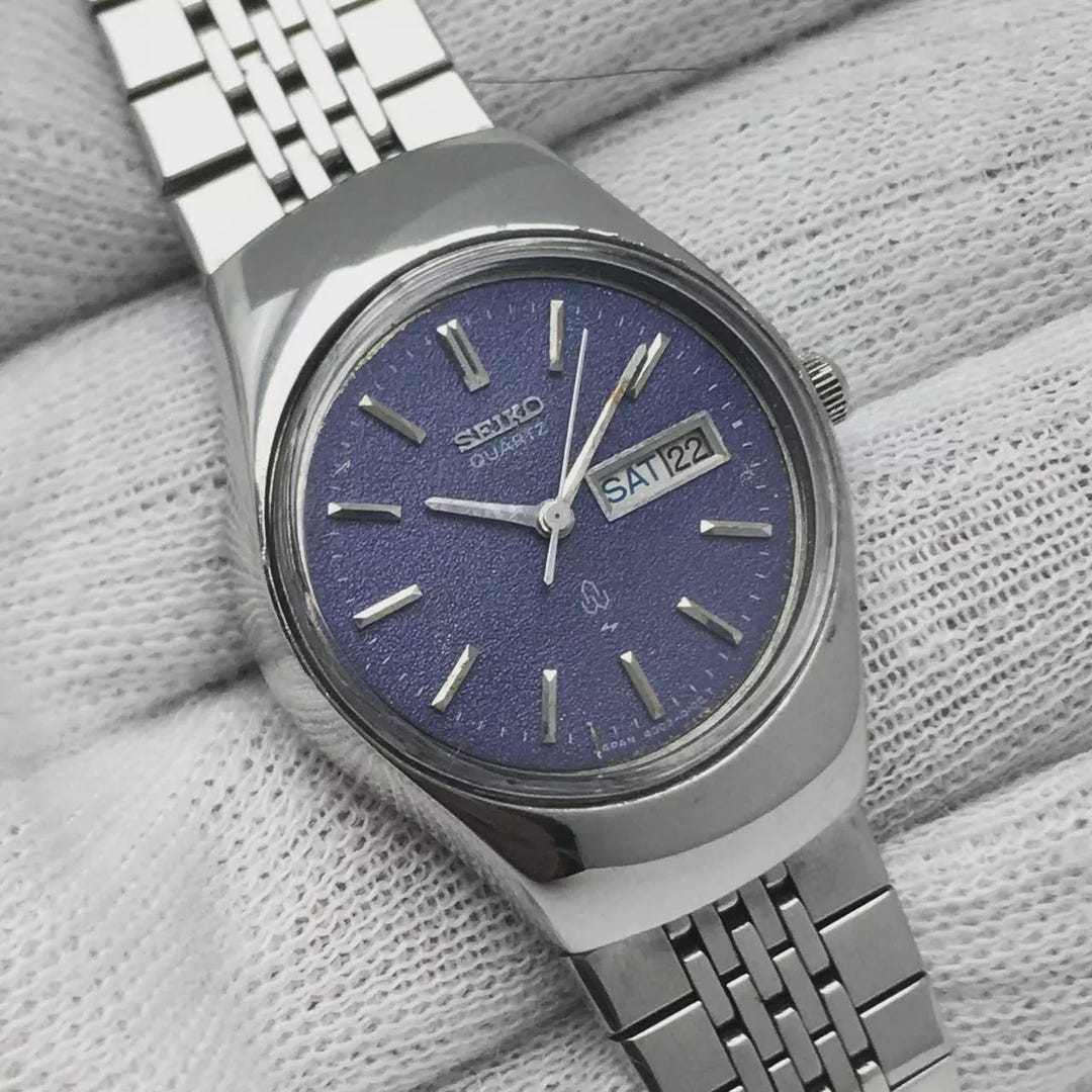 SEIKO セイコーインスツル Seiko Quartz 4303-0040 Day/date Blue Dial Vintage Women's Watch - Etsy