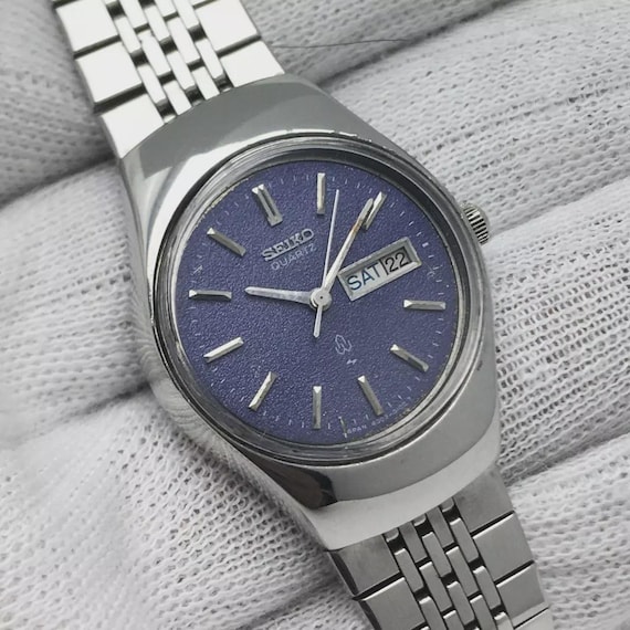 Seiko Quartz 4303-0040 Day/date Blue Dial Vintage Women's Watch - Etsy