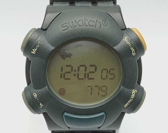 Swatch Beat Digital Swiss Quartz Chronograph V8 Vintage Men’s Watch