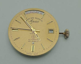 West End Watch CO Sowar Prima President Automatic Watch Movement For Parts