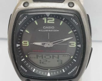 Rare Vintage Casio AE-31W 922 Digital Hands Ana-digi Alarm Chrono