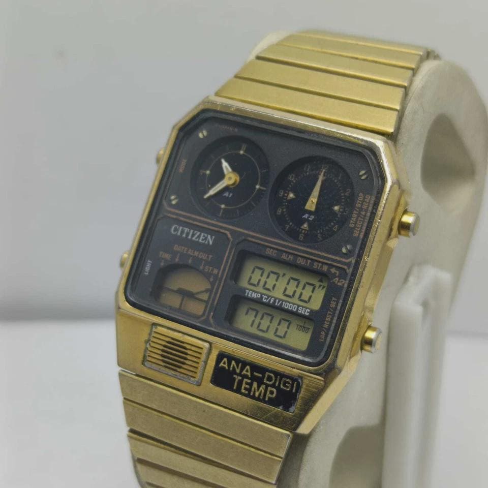 y*u様 レア 1982年 初期モデル 8982 シチズン アナデジテンプ ブラ y*u様 レア 1982年 初期モデル 8982 シチズン アナデジテンプ ブラ y*u