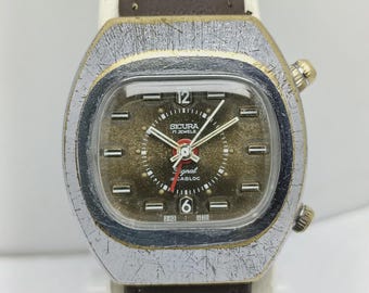 Sicura Signal Alarm Manual Winding 1243-21 Vintage Men’s Watch